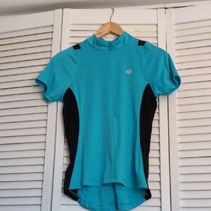 Pearl Izumi Turquoise and Black Cycling Top